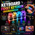 RGB Mechanical Keyboard Fidget Keychain with LED Lights